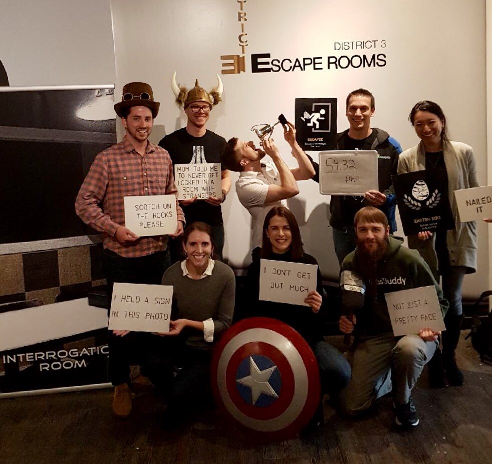 The American “GasBuddy” team came and conquered. They now rank first all-time in the U.S.A. division! Amazing!

94 pts, 44:16, 4 achievements, Cabin

80 pts, 54:32, Interrogation 

<a href="/GasBuddy/">GasBuddy</a> <a href="/lifeatgasbuddy/">Life at GasBuddy</a> #gasbuddy #lifeatgasbuddy #teambuilding #workfun #tourismsask #seeyqr