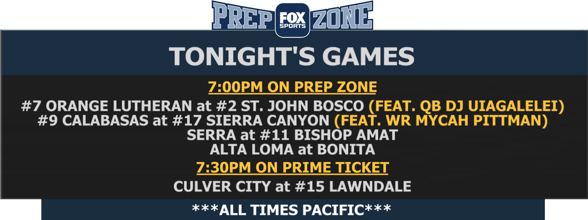 Prep Zone Tonight