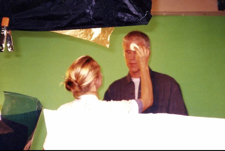 TBT 2003? Makeup and Hair. On location working with Ted Danson...what a funny and great guy to work with. #tbt #makeupartist #hairstylist #filmmaking #hollywoodstudios #onlocation #fun