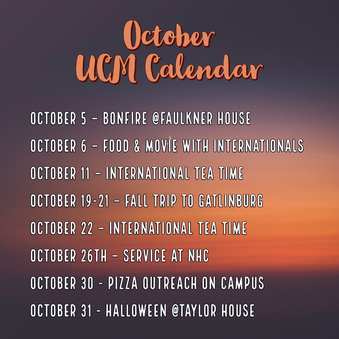 UCMission's tweet image. Plan ahead!