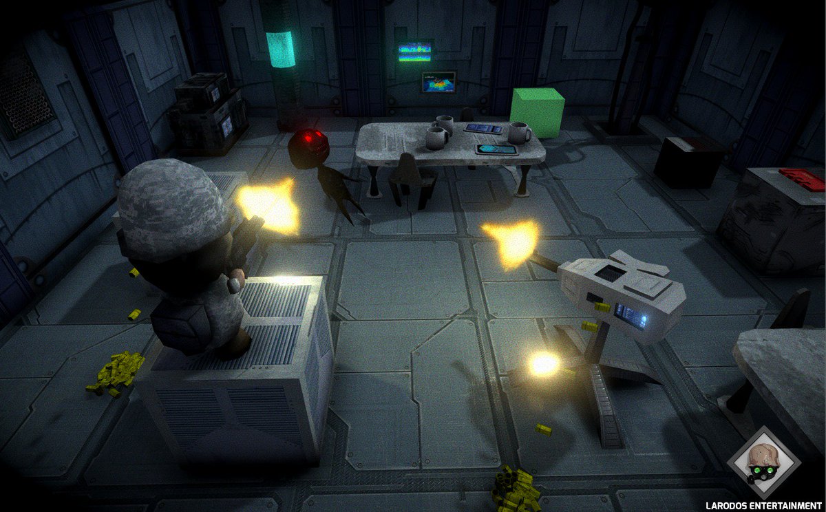 MrLarodos's tweet photo. Und jetzt auch mit den lange erwarteten Automatikgeschützen, die man an der ein oder anderen Stelle als kleines Präsent hinterlassen kann 😬
#dungeon #random #procedural #generation #madewithunity #b3d #Blender3d #madewithblender #autogun https://t.co/yVfkalX8GQ