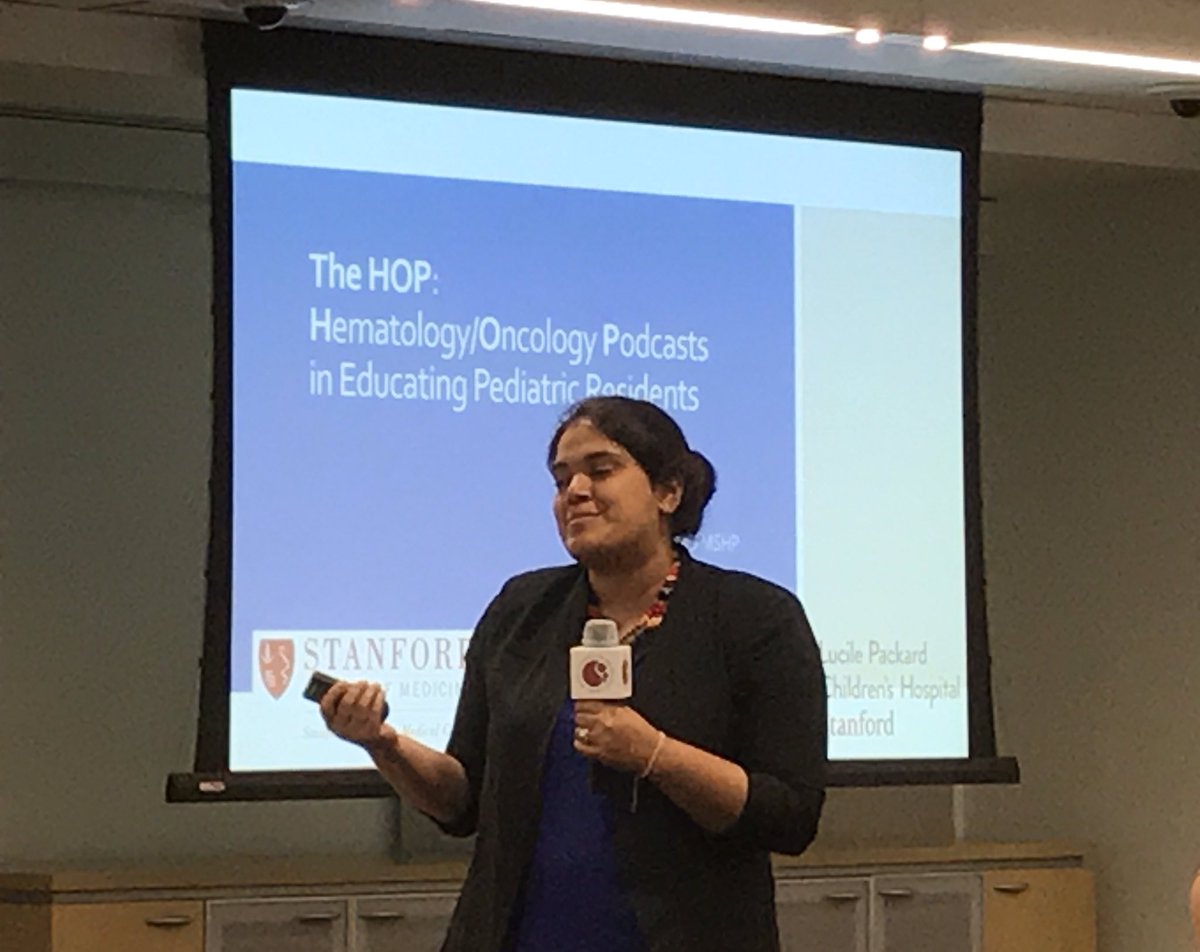 Go Aditi Kamdar educating us about her ideas for resident education in heme/onc with podcasts!  #ASHMEI18