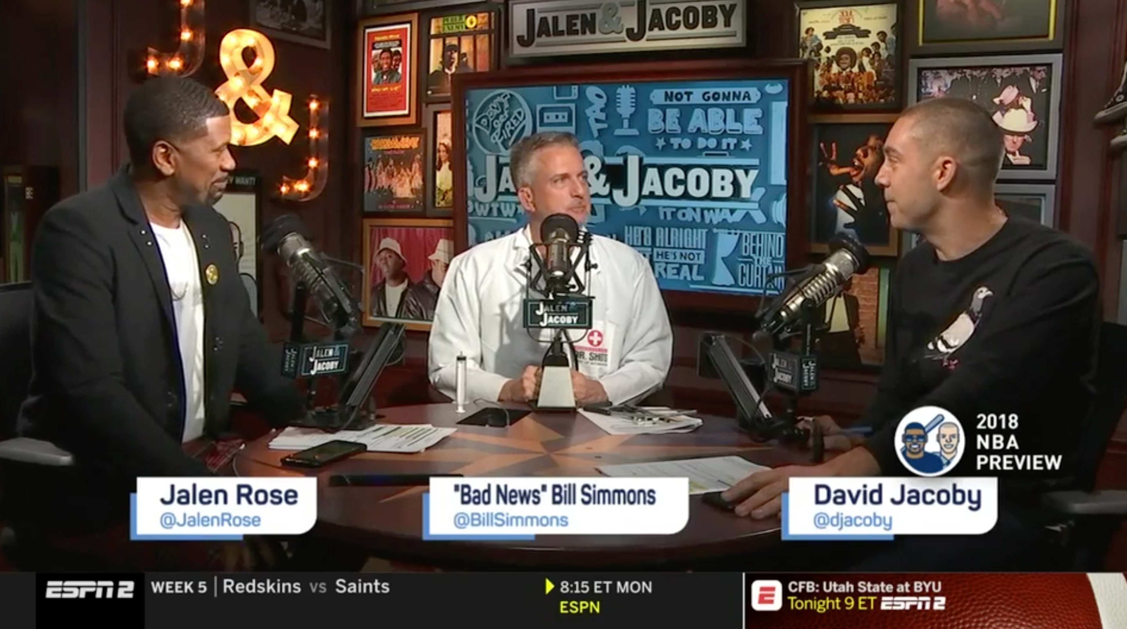 The Ringer on X: "NOW on ESPN2: @BillSimmons joins @JalenandJacoby!!!! BAD NEWS BILL IS BACK. https://t.co/rWCD1MxvgQ" / X