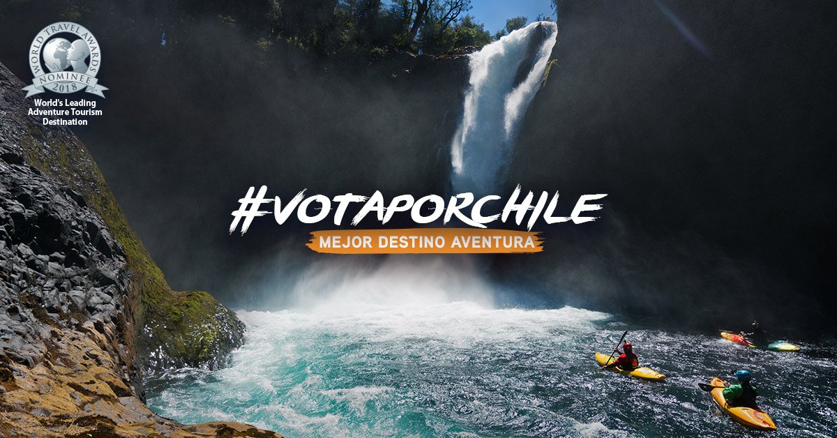 #VotaporChile como Mejor Destino de #TurismoAventura en los World Travel Awards 2018. ¡Sigamos siendo los primeros en esta categoría! Apóyanos con tu voto --> bit.ly/2Ep4auj <a href="/WTravelAwards/">World Travel Awards</a> <a href="/subturismo/">Subsecretaría de Turismo</a>