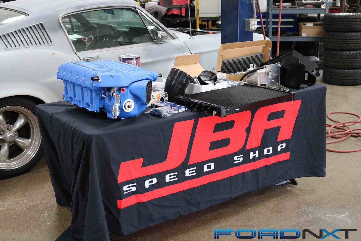 The_JPEmerson's tweet photo. Couple quick pics of the 2018 Mustang GT WhippleCharged kit we are installing here JbaSpeed Shop in time for SEMA 2018! Stay tuned for more on this build... #JBASpeedShop #2018Mustang #WhippleSuperchargers #SEMA18 #FordNXT https://t.co/nJYa3CbNKh