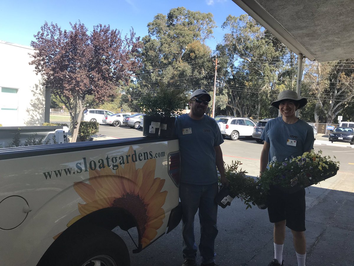 AyersMDUSD's tweet photo. Sloat Gardens is proud to support our Ayers Bears!  Flowers and plantings galore for tomorrow’s Campus Beautification Day.   Come one come all!!!  #ayersbears #CommunityEngagement  @MtDiabloUSD https://t.co/N0gqwpFxUO