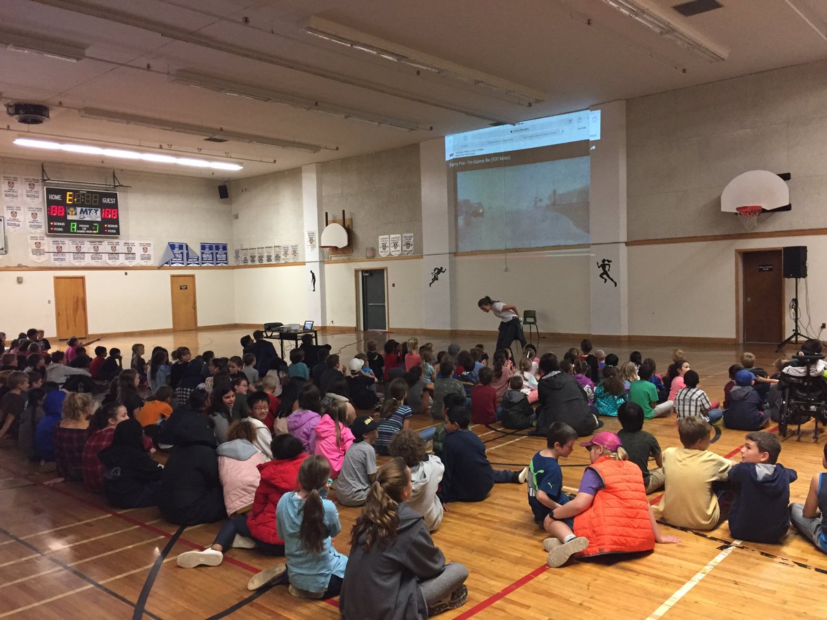 KYMitchell2013's tweet photo. Getting ready for our annual Terry Fox Walk, a beautiful afternoon for a walk. Way to go Bicentennial! https://t.co/wI0ylRC0cp