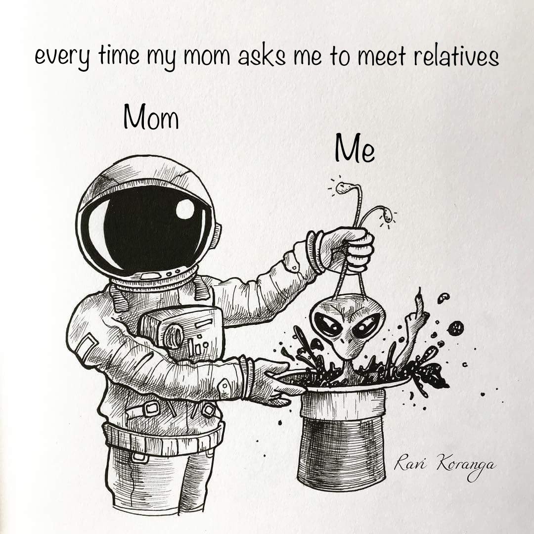 iravikoranga's tweet photo. every time my mom force me to meet relatives
#MEMES #memesdaily #MemeDay #funny #mom #me #momvsme #relative #FunniestTweets #memechallenge #reality #life #akward #mother #motherhood #9gag @9GAG #sarcastic #realstory #Viral #comic #comics #koranga #humor #Sarcasm #meme #helpless https://t.co/aX4hKjt2ye