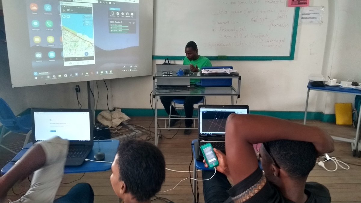 nicolas_chavent's tweet photo. #Ayiti #Haiti #ActionOsmHaiti2018 matin préparation des mappers de @cosmhanne guidés par @REITECH5 de @cosmhastm pour #surveys #caphaitien avec @osmtracker @mapillary @fieldpapers sur zones définies avec @josmeditor et visibles au fornat #GPX sur @osmandapp pour enquêtes #map4ht https://t.co/YrkIpTEjK1