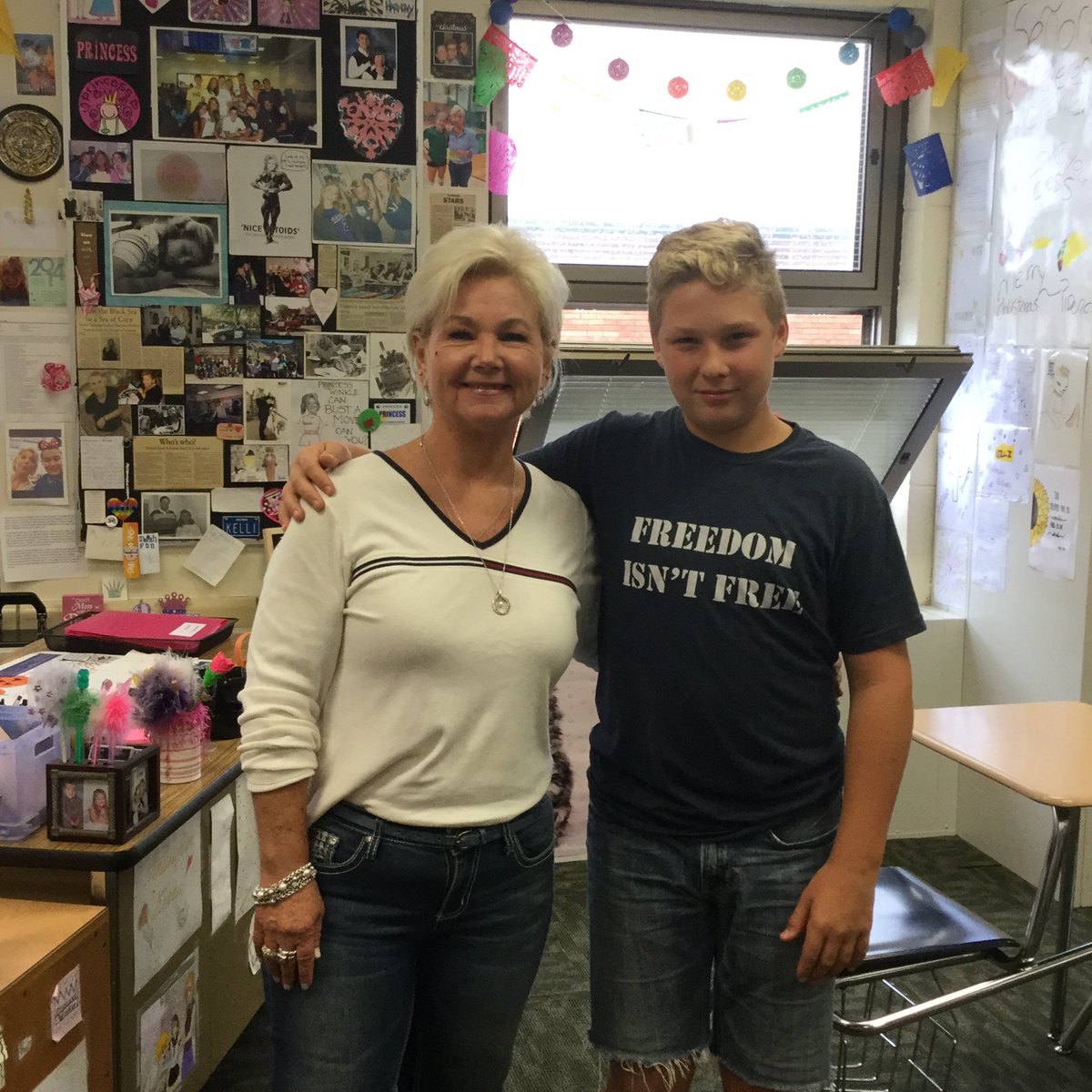 YMSpanish's tweet photo. It’s my last day with my last “Barr Boy”! I’m going to miss Drew! ¿Dónde está mi leche? https://t.co/s9SAdnT4Qz