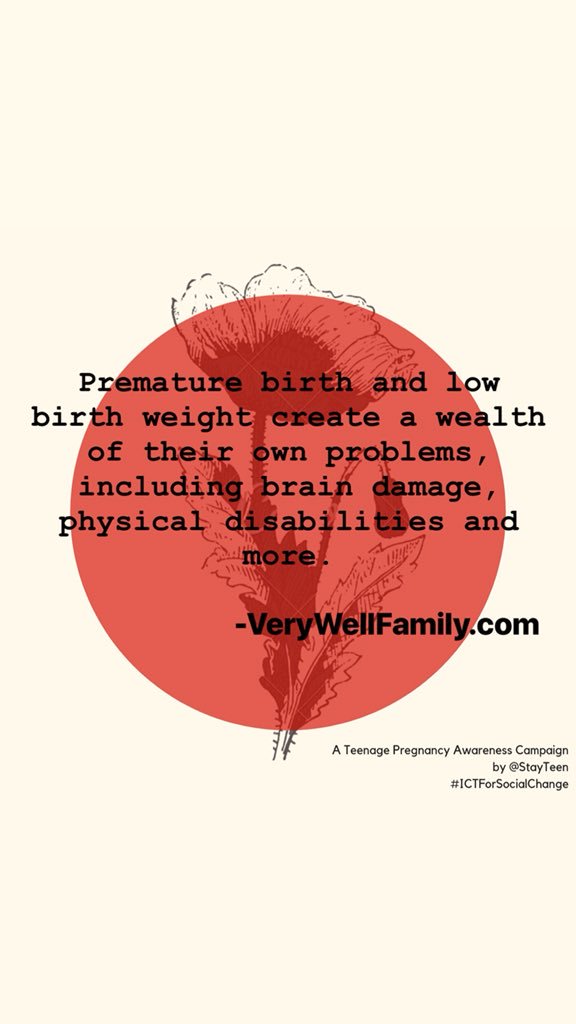 StayTeenToday's tweet photo. Thread of the night (3/3)

Do you really want this for your baby? 

#TeenagePregnancy 
#ICTForSocialChange https://t.co/qzzALCjh9d