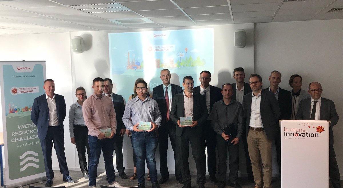 Hydroxity_SAS's tweet photo. Nous etions présent au #WaterResourcerChallenge lors du colloque sur une nouvelle économie pour les eaux usées au Mans et avons fini 2nd et Prix du public ! 🥈🏆 😊
Merci @Veolia_FR pour l'organisation. Un bel évènement avec belles rencontres. #Innovation#reuse#positiveenergy https://t.co/cIk1N0mQ4Q