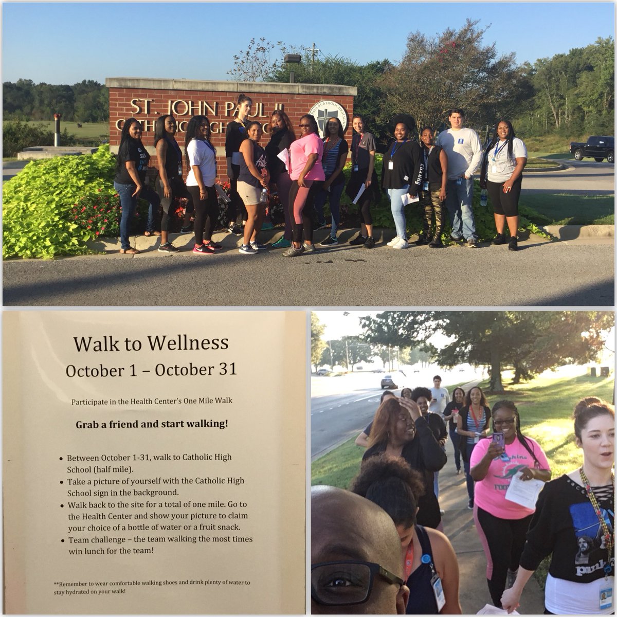 ATTsdouglas's tweet photo. Nothing like a team huddle and a one mile walk at the same time!!! #walktowellness #newhires #LifeATATT #atthsvclg #attemployee @BJTaylor_5 @AttRedman https://t.co/p84roVxj56