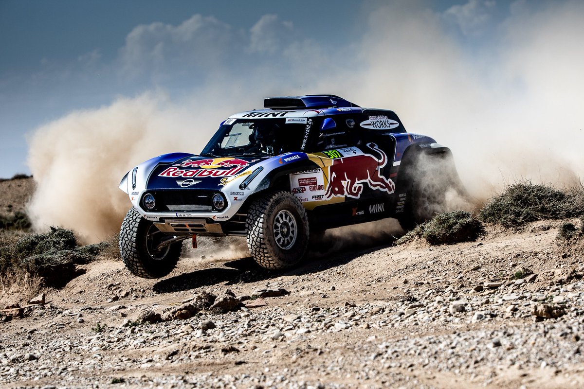 #RallyeduMaroc result SS1: 1.TenB 2.<a href="/CSainz_oficial/">Carlos Sainz</a> 3.<a href="/cyrildespres/">cyrildespres</a> 4.<a href="/KubaPrzygonski/">Przygonski</a> 5.HHun #MINIJCWBuggy #MINIJCWRally #MINI