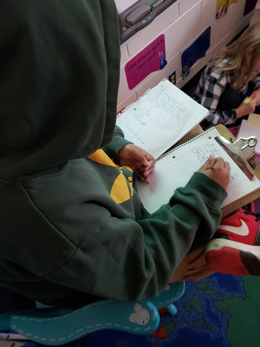 5th grade #dolsenthinkers revise their personal narratives to include more sensory details and concrete words/phrases