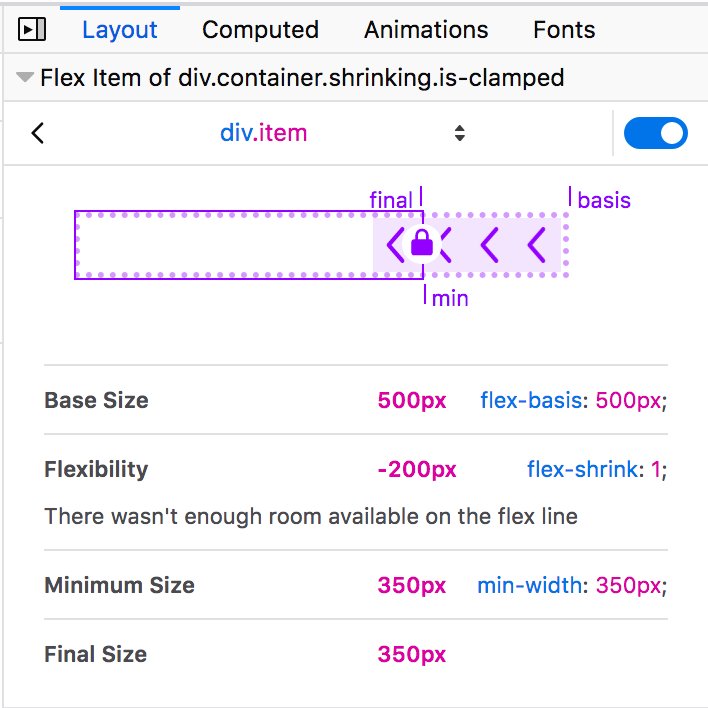 screenshot of the new css flexbox debugging tool about to ship in Firefox soon