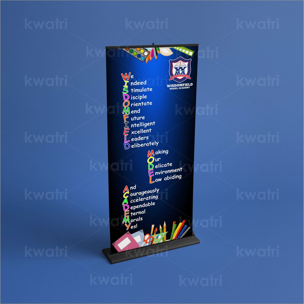 Kwatri On Twitter Roll Up Banner Design Print For Wisdomfield