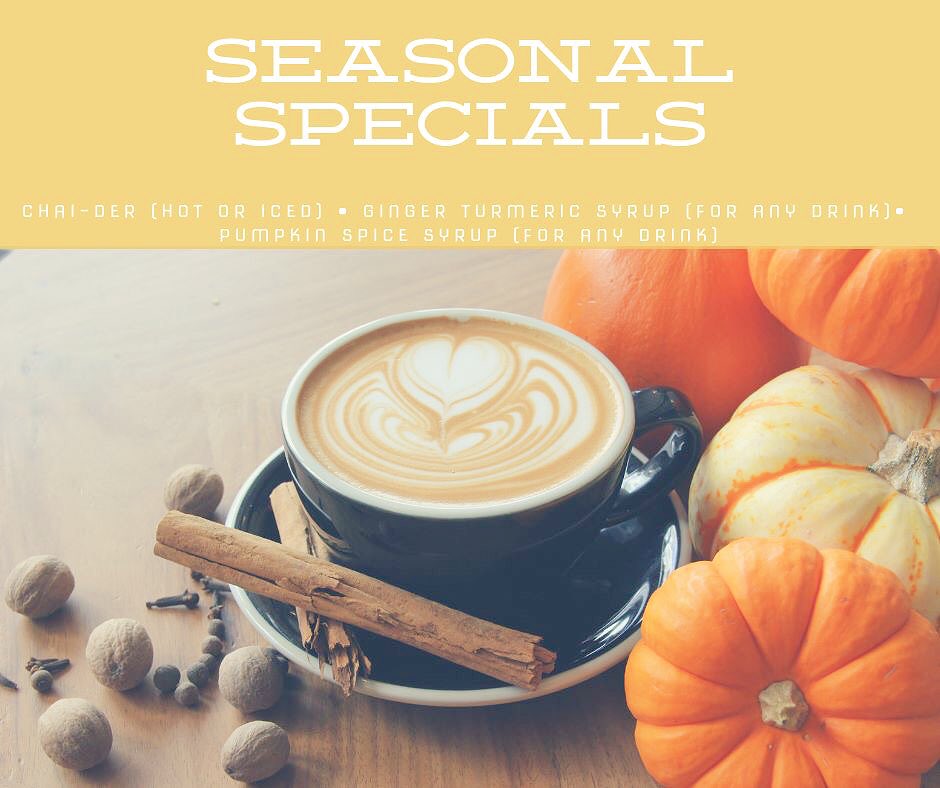 a2ndcup's tweet photo. 🍁SEASONAL OFFERINGS🍁
Chai-der: chai and apple cider, hot or iced
Ginger turmeric syrup for any drink
#pumpkinspice syrup for any drink!
These will be available all season. We can’t wait for you to try them!
#tileveryoneisfree #riseandfight #coffee #fall #htxcoffee #houston https://t.co/kDpABYzV6v