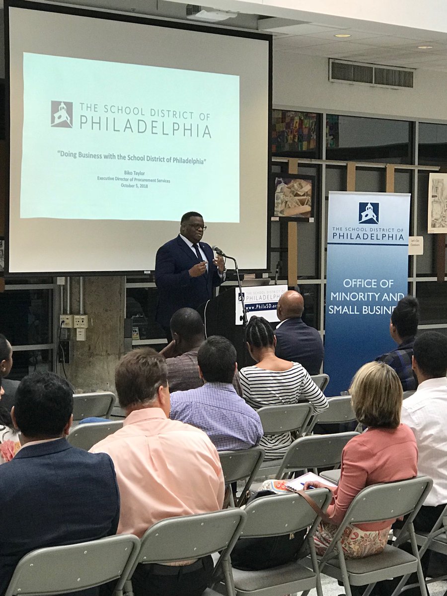 #Philly School District is serious about purchasing from Philly’s MBE’s  and Small Businesses and investing in the local economy.  #MEDWEEK
