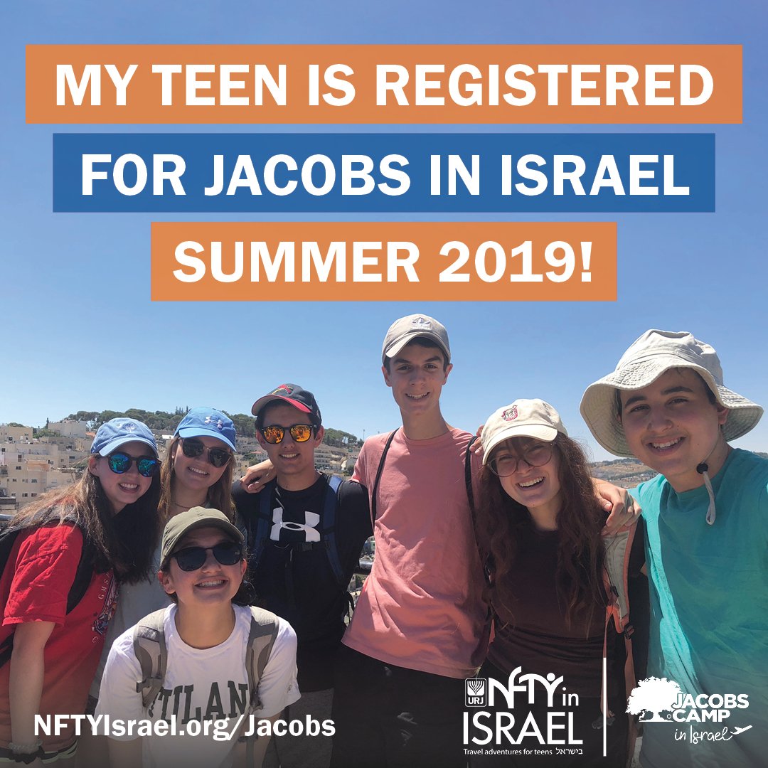Is your teen registered for Jacobs in Israel? Share this graphic on social media!