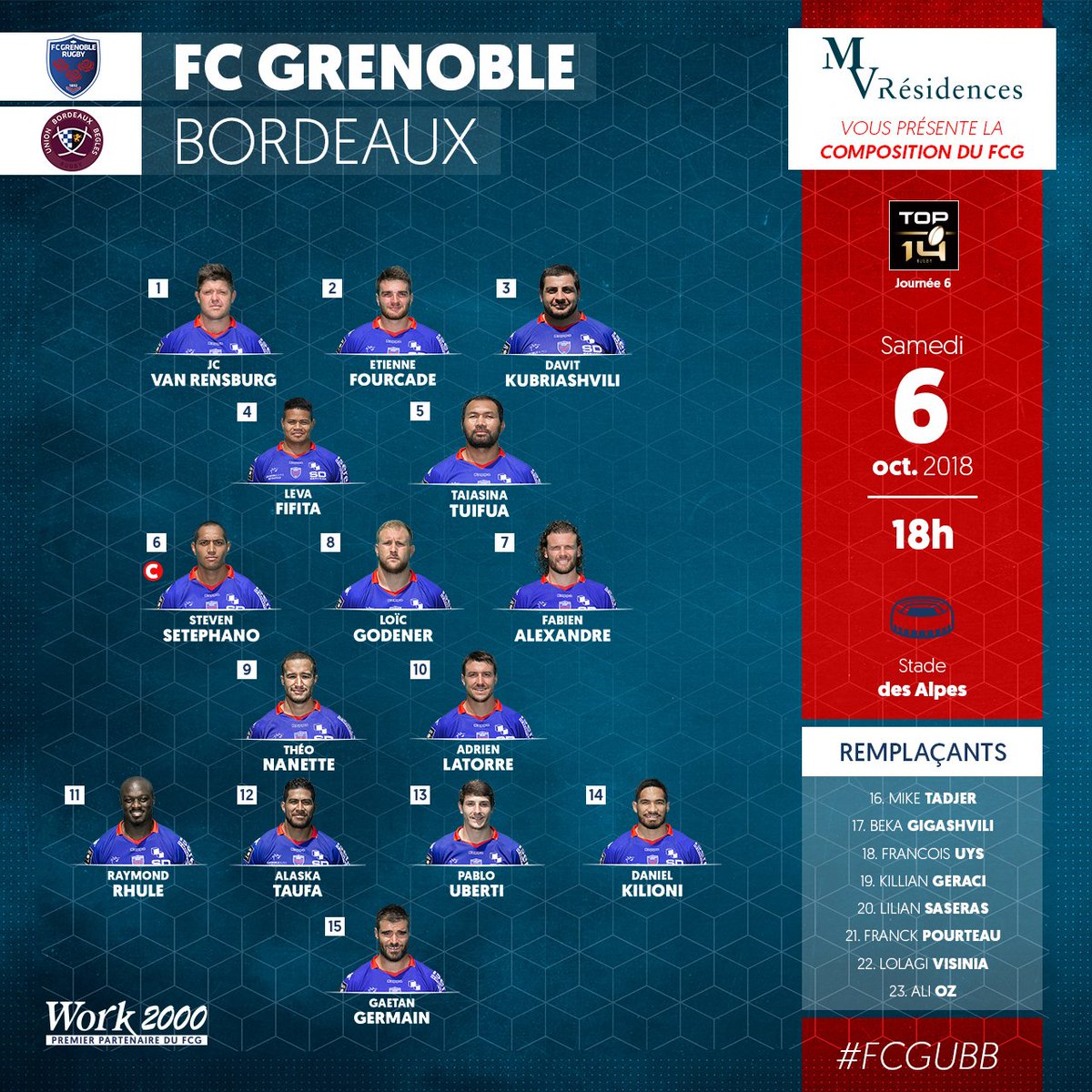 Top 14 - 7ème journée : Grenoble / UBB DowENcXX4AA3mf6