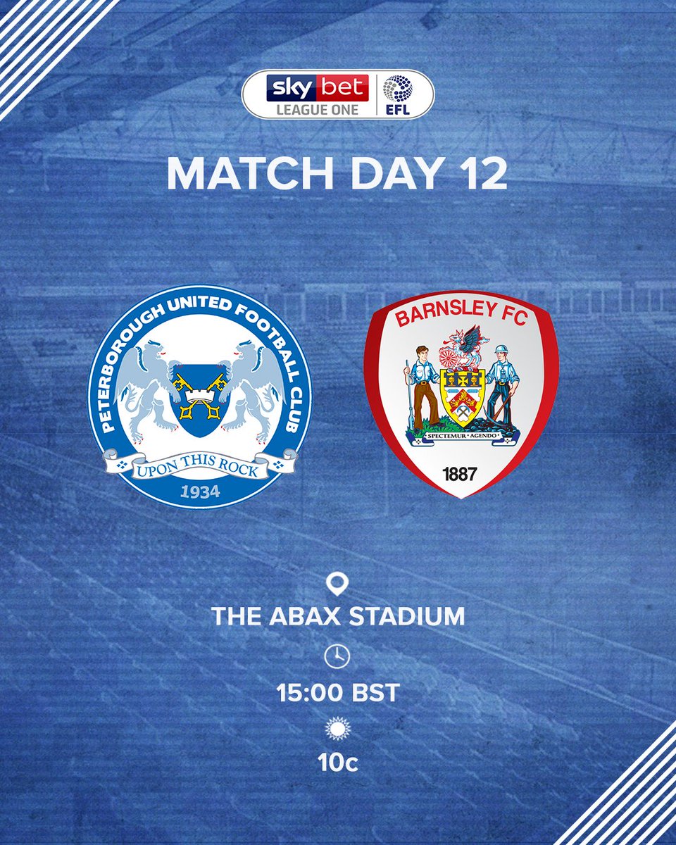 theposh's tweet image. It is match day again and The Posh are back in action this afternoon at the ABAX Stadium as we host Barnsley. Please remember that today's game remains all-ticket with tickets available at the ticket office until midday and online until kick-off. #PETBAR