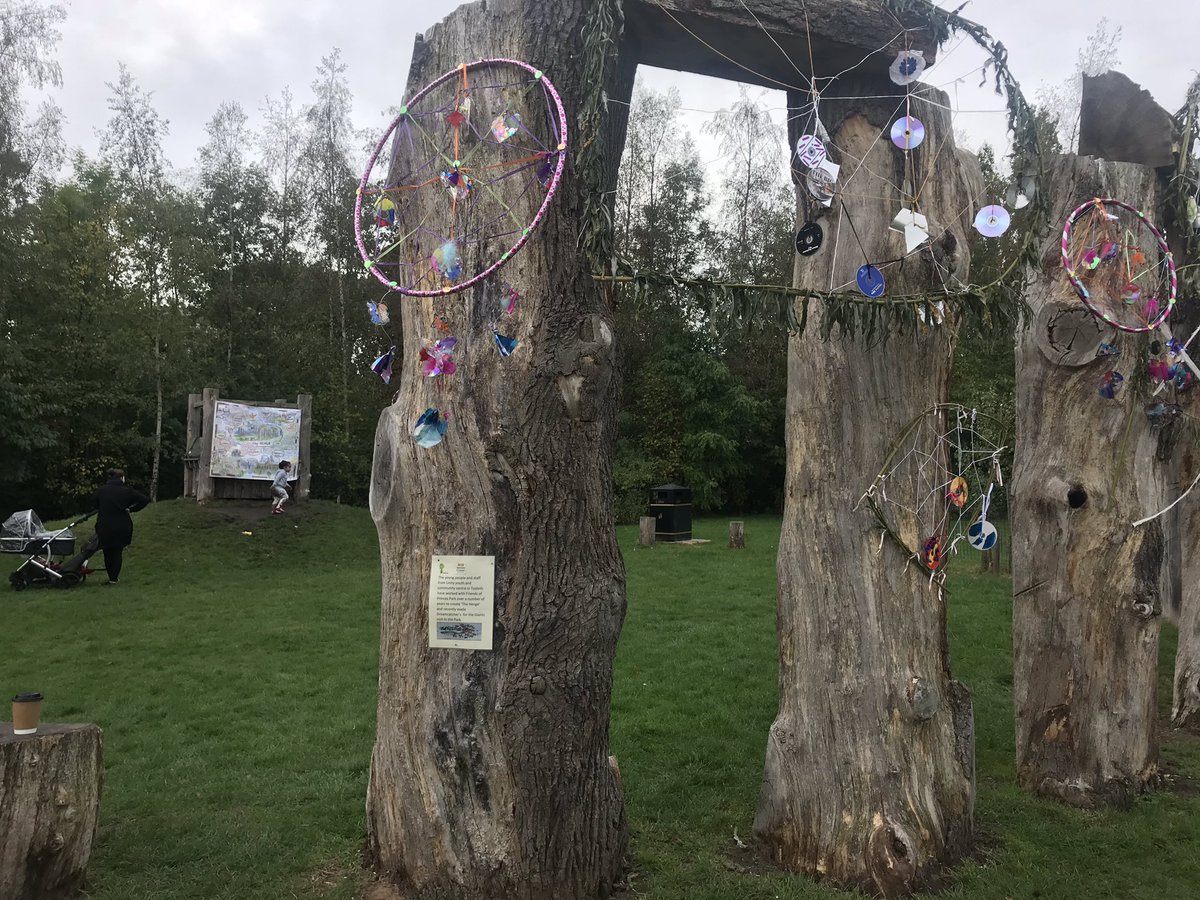 Lovely to see the Henge decorated with Dreamcatchers and a banner made by young people from the Unity