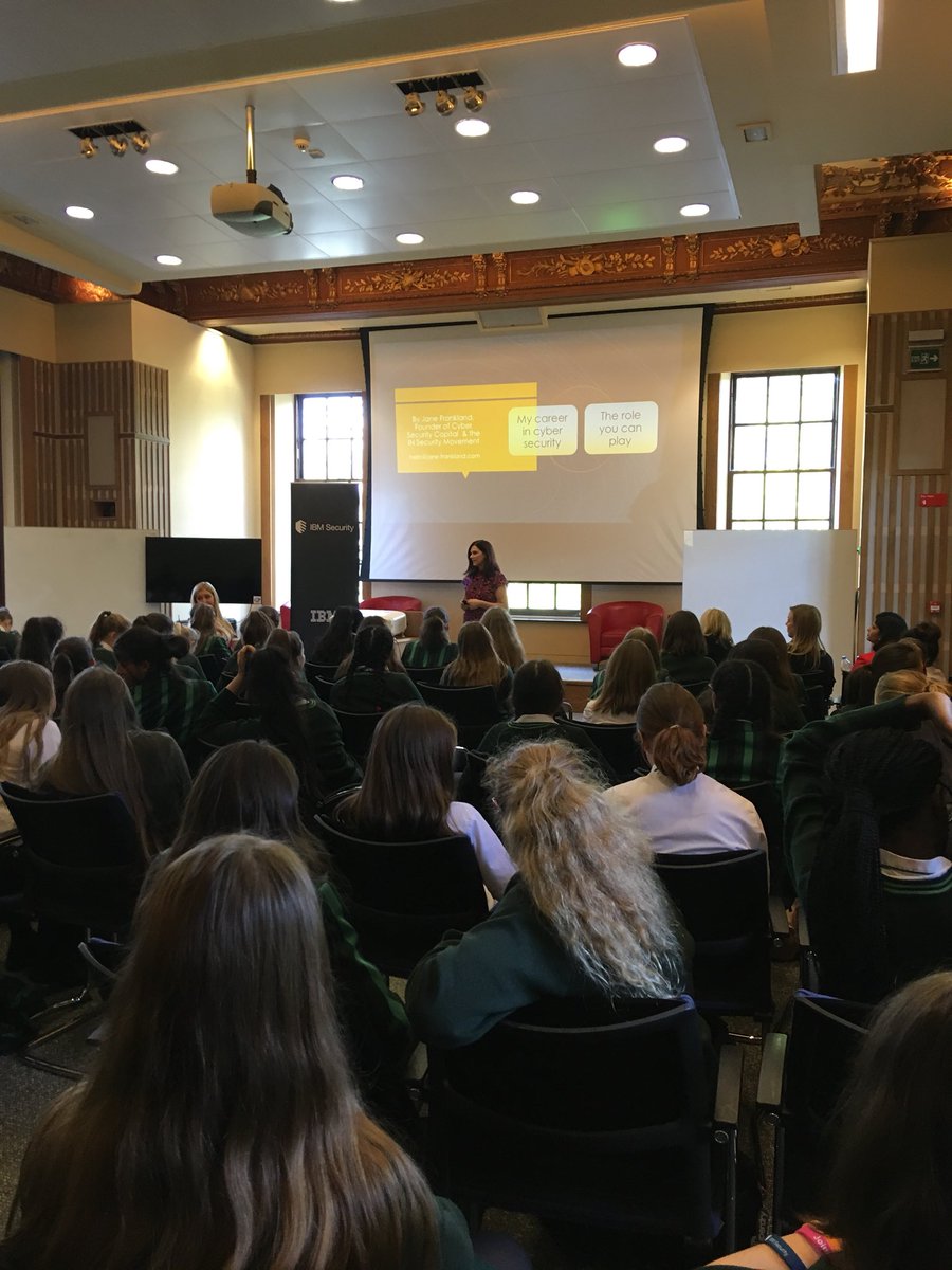 DelargyTara's tweet photo. @JaneFrankland giving the future generation an #inspiring talk on her journey into the security industry #CyberDay4Girls https://t.co/ofyHGBHyHF
