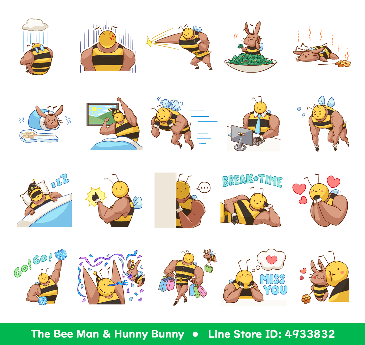 eggloaf's tweet photo. Hi! My first set of Line stickers finally got approved and are now up in the Line Store!! Please welcome my bee son's debut into the world 🐝 

https://t.co/WHt3JawjhV https://t.co/gWQEr0zawV