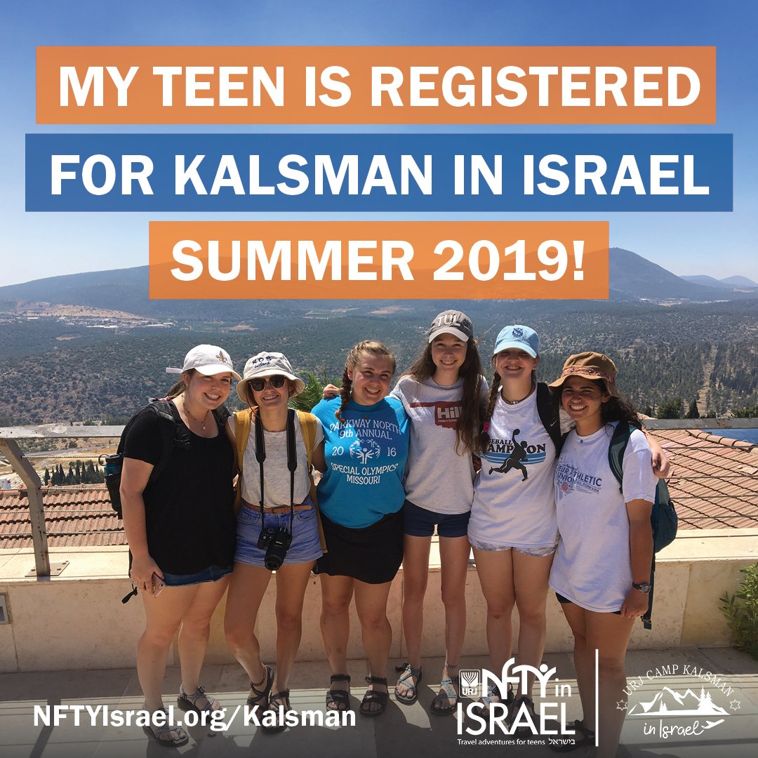 Is your teen registered for Kalsman in Israel? Share this graphic on social media!