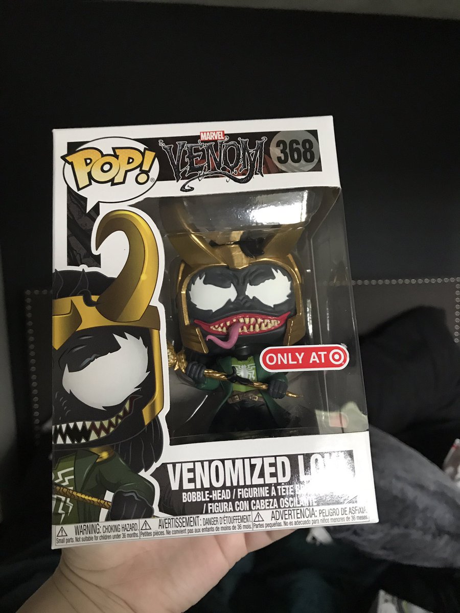 alchemyandinkco's tweet photo. Omggg yes he's mine 😍🖤Thanks to the hubs for running out and grabbing this super early this morning! #VenomMovie #venomizedloki https://t.co/fW5SvLuMfo