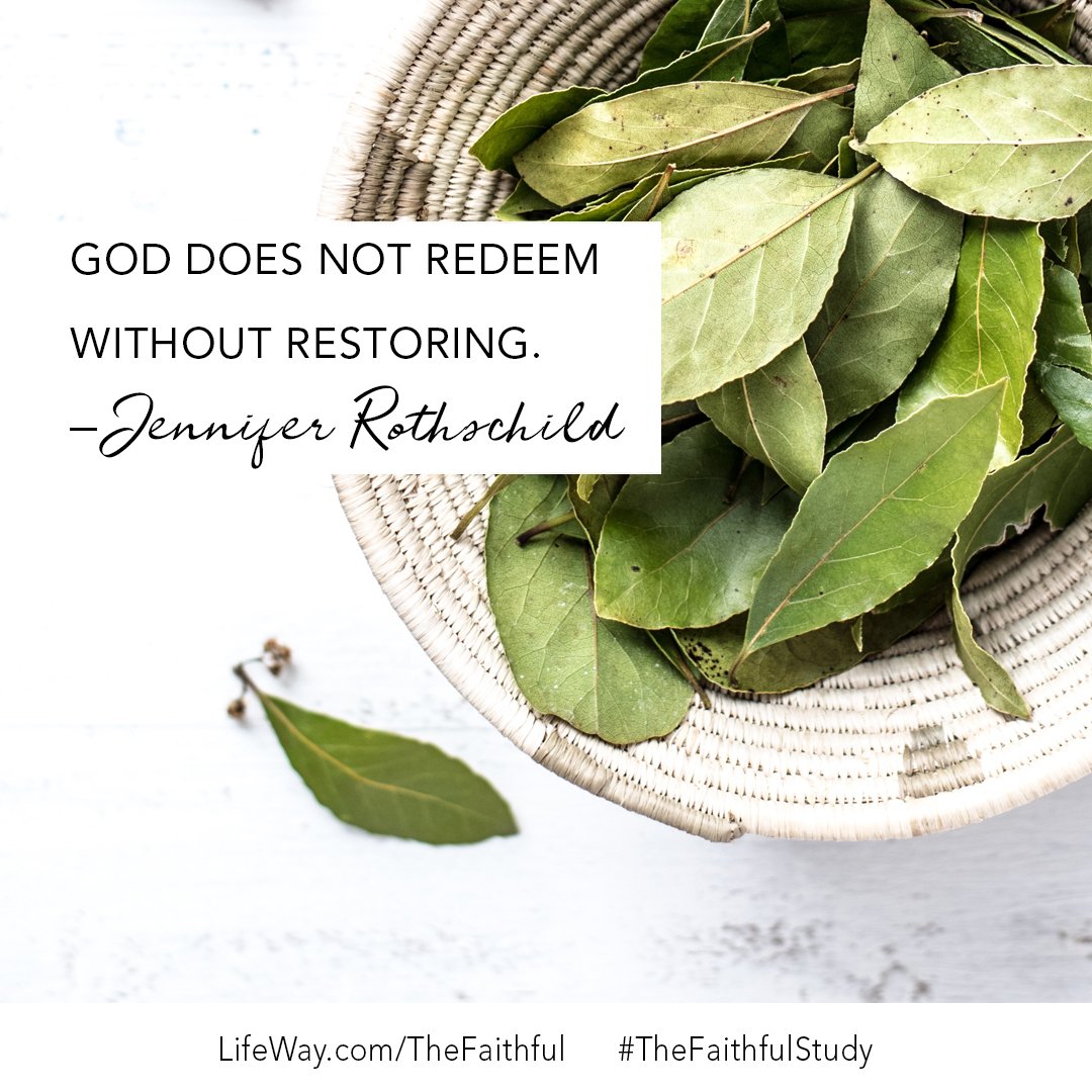 LifewayWomen's tweet image. "God does not redeem without restoring." @jennrothschild #TheFaithfulStudy 
Join us for The Faithful online or in @LifeWayStores starting next week! Go here for details: onlinestudy.smallgroup.com