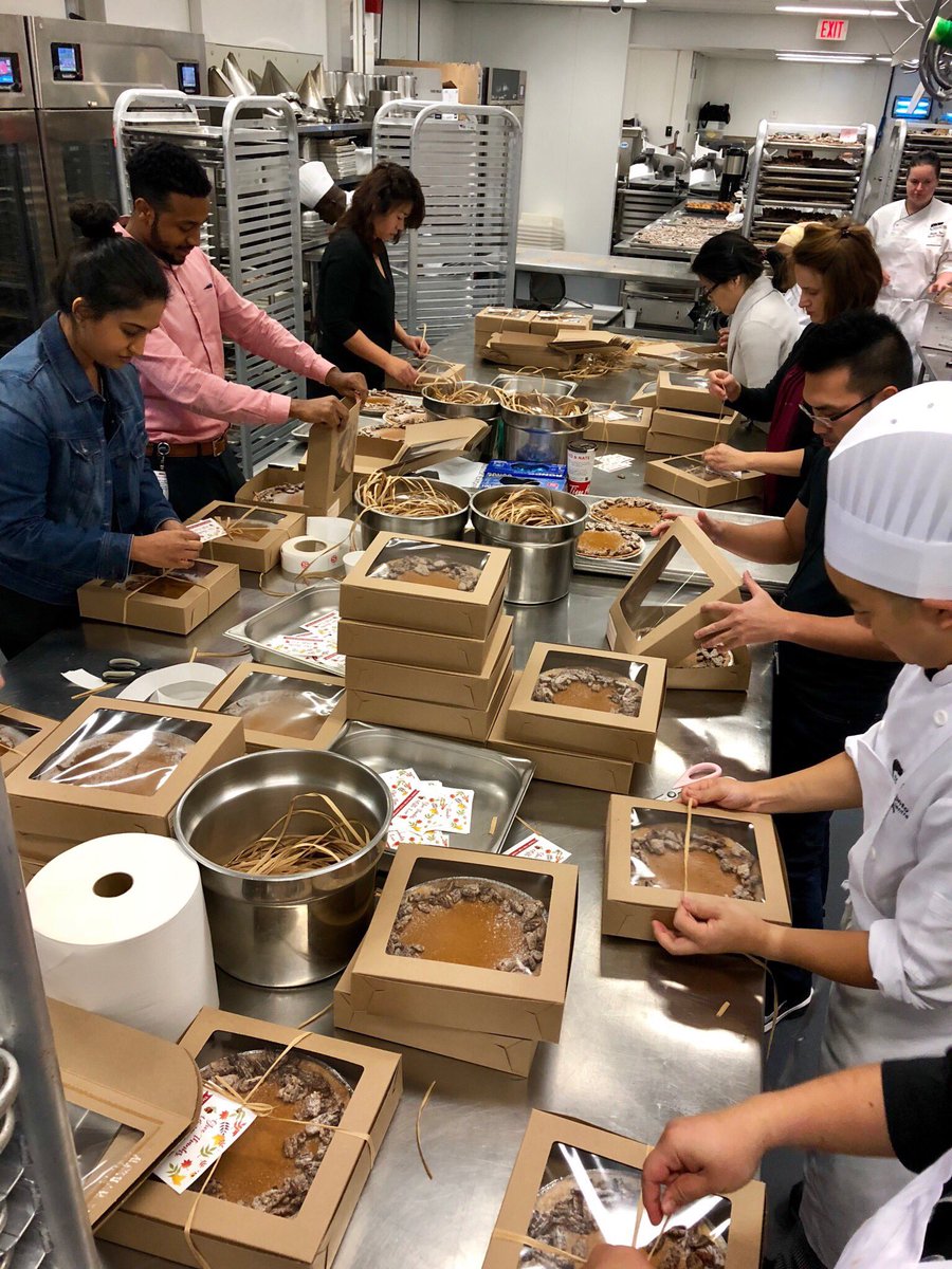 MTCC_Events's tweet photo. We would like to wish our friends, industry partners and clients a happy #thanksgiving weekend! Special thanks to our staff members who came in early to package pies for charity this morning. #MTCCemployees #MTCCproud 👏 https://t.co/w4KRBtyTNA