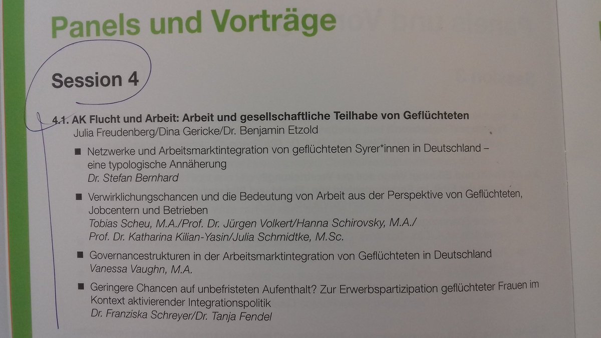 Ben_Etzold's tweet photo. The relations btw the 'field of asylum' and the 'field of labour' are complex, yet fascinating. Enlightening  presentations today in our panel on #refugees labour market integration at
#NWFF18. Thanks to all participants https://t.co/hNjwNp5cOj