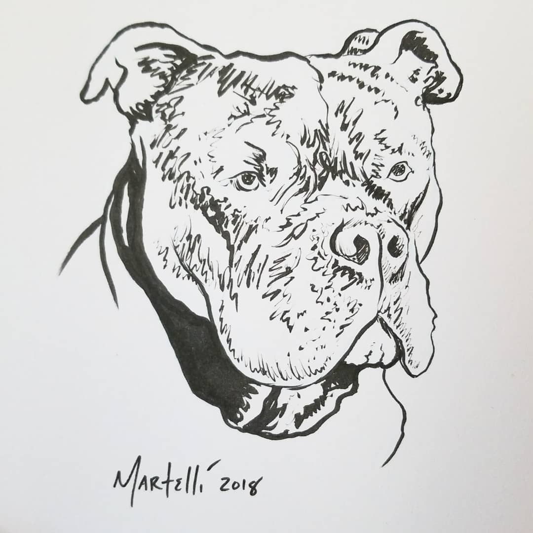 This lovable meathead charging like a freight train through #inktober day 3. Blue.

etsy.com/shop/maxmartel…

#pitbull #pitbullshowcase #pitbulls #dogsofinstagrams #puppers #inktober2018day3 #inktober2018 #petportrait #dogportrait #inkdrawing #halloweensale