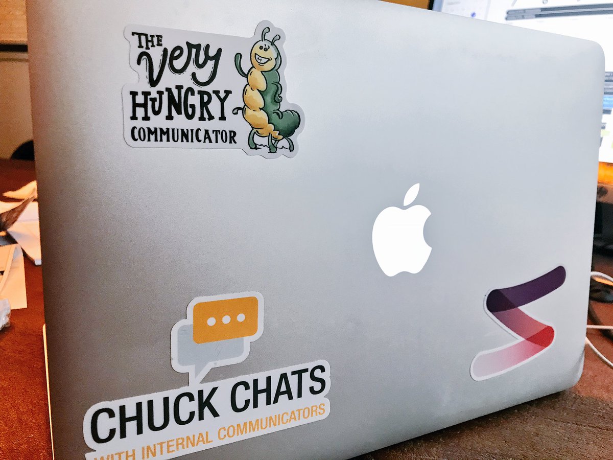 chuckgose's tweet photo. New laptop sticker #hungrycommunicator https://t.co/cQ8DjdyRC6