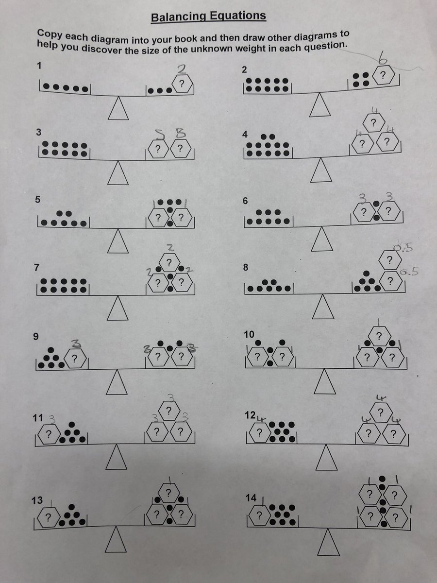mathsmastery1's tweet image. Brilliant visual activity I found on TES to help teach linear/ balancing equations by Owen Elton.