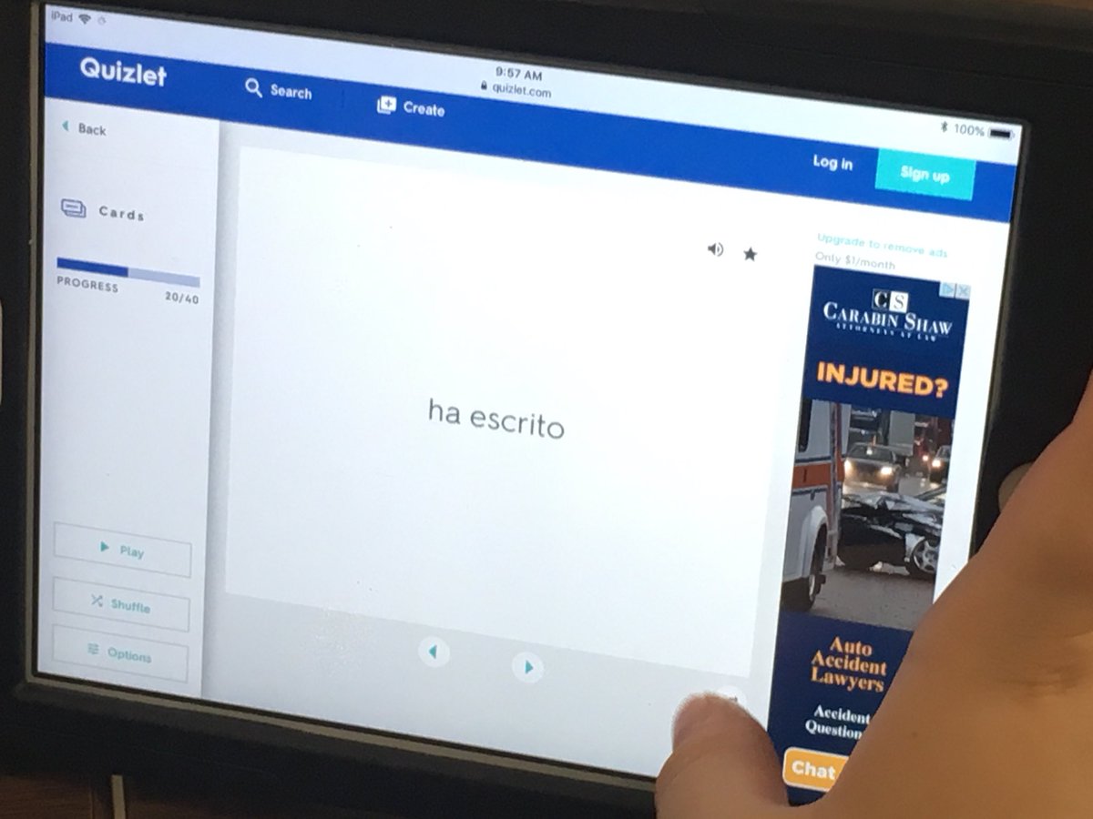 c_uresti's tweet photo. @NISDPatNeff Practicing verbs using quizlet!! Learning while having fun!!! https://t.co/A5TIsrHgO6