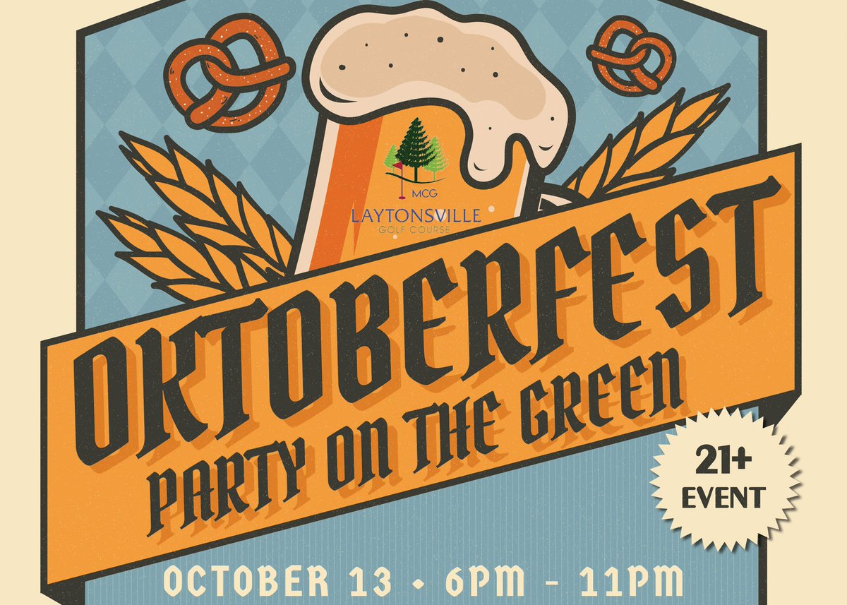 LVGC_MD's tweet photo. Oktoberfest is coming to Laytonsville! October 13th from 6pm - 11pm.

Beer • Food • Glow Golf • And MORE!

Get your ticket now - https://t.co/w5kl4t8vVB https://t.co/CbntRSPkBa