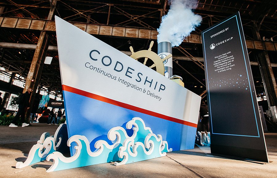 CloudBees's tweet photo. Does anyone remember @CodeShip’s ship at GitHub Universe last year? Now that CodeShip is part of @CloudBees, we’re coming back to #GitHubUniverse with something that brings our brand to life, literally! We can’t wait for you all to see! https://t.co/72QpU118G4