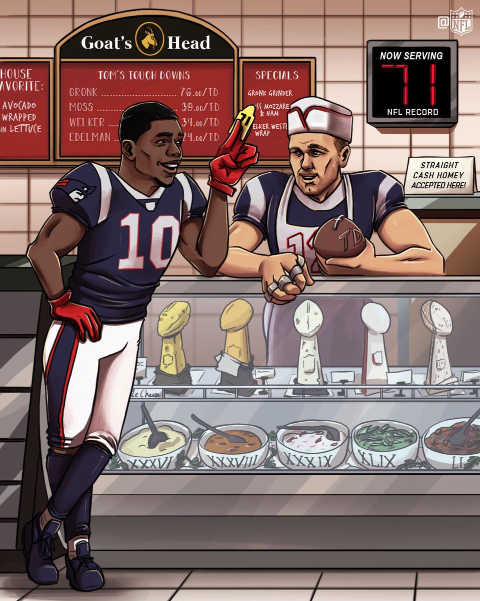 Buenos días!! 

Por si ayer estaban ahogando penas, escondidos en una cueva o de Godin en la oficina, los Patriots vencieron a los Colts 38-24 y Tom Brady llegó a 500 pases de TOUCHDOWN en su carrera y récord de 71 receptores diferentes.