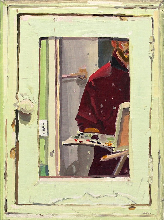 MaakeMag's tweet photo. Today we talk w/NYC painter Keiran Brennan Hinton about windows as framed moments of intimacy, how practicing observation resists an urge to generalize &amp; more! Issue 7 was curated by @TSANetwork  #KeiranBrennanHinton #MaakeMag #TigerStrikesAsteroid #artmag #artblog #painting https://t.co/4rlDFibidx