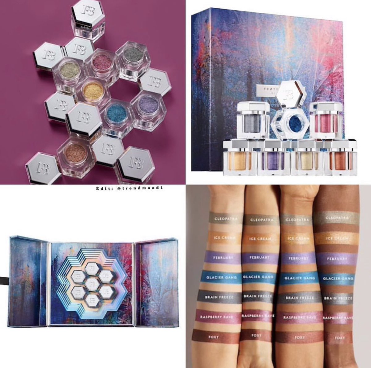 Trendmood Omgggg L K At These Sets Here Is The Full Holidays18 Collection Fentybeauty Includes 1 Mini Fairy Bomb Each 2 Killawatt Foil Freestyle Highlighter Palette 54 3 Metallic
