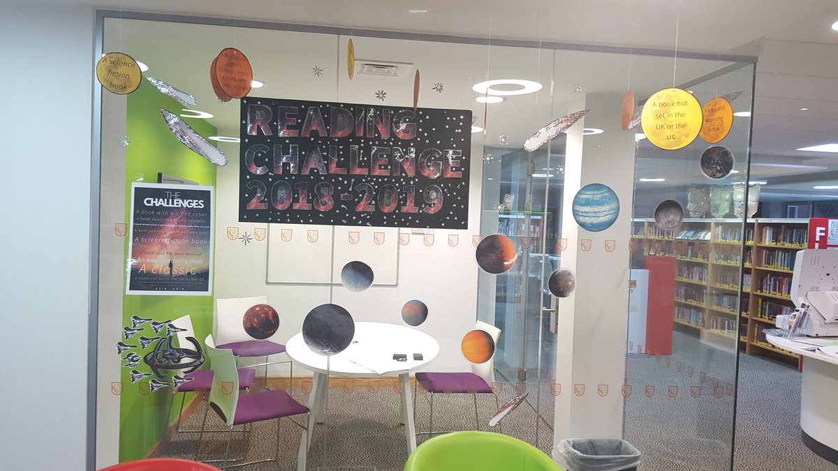 With some tweaks we think our Reading Challenge display is very dazzling now! We even have a few rockets ready to launch! #FeelGoodFriday