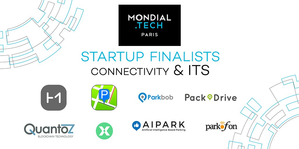 This afternoon, 8 innovative Connectivity and ITS startups compete.

Tune in to see which of these will win: <a href="/highmobility/">High Mobility</a>, <a href="/Quantoz/">Quantoz</a>, <a href="/xapix_io/">Xapix</a>, <a href="/PacknDrive/">Chainly</a>, @Parkofon, @AIPARK10, <a href="/ParkwiseApp/">Parkwise</a>, @parkbobrocks.

#MondialTech #MondialParis