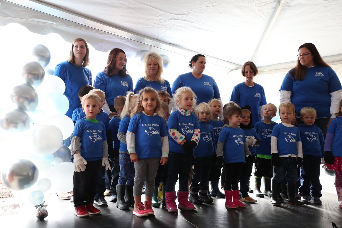 UNKearney's tweet photo. Students from the #UNK Child Development Center providing the entertainment for today’s groundbreaking event. https://t.co/aMTad11Kef