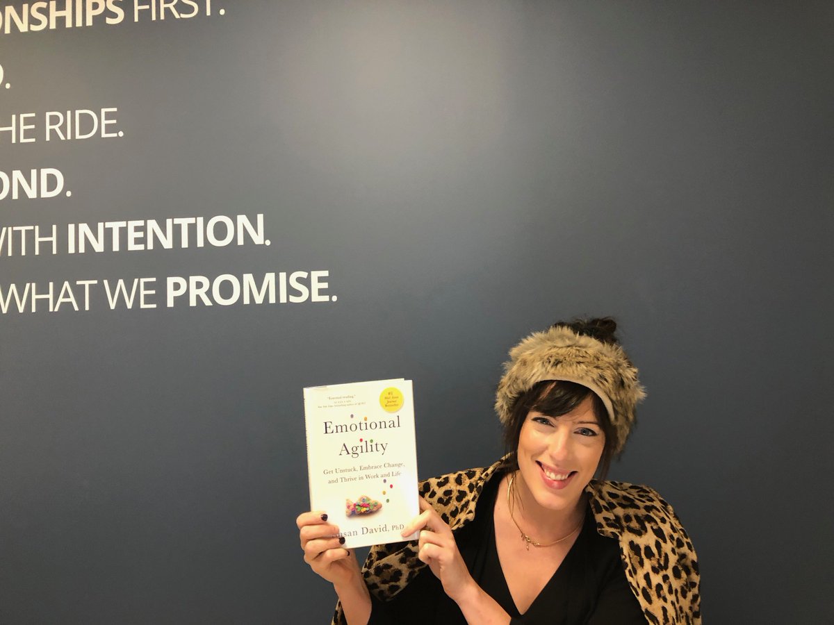 InspireCorpsCo's tweet photo. We talk a lot about inspired #teaming. Yesterday @aaholzer gave me a signed copy of the brilliant @SusanDavid_PhD book #EmotionalAgility. As I learn to walk my why, I'll be inspired by this touching & inspired #leadership moment -Gabi #inspiredinsights #coaching18 #FridayFeeling https://t.co/BmJNzmYoE6
