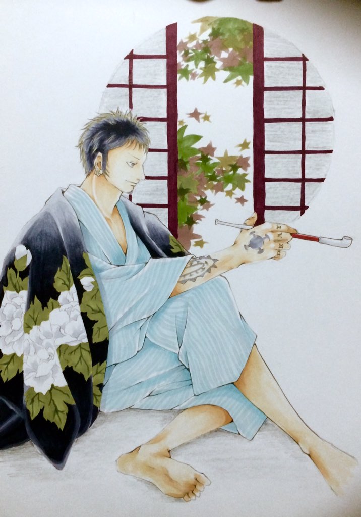 ranmaru982's tweet photo. ローさん〜お誕生日
おめでとう㊗️
和服ローさんです(*´꒳`*)
#トラファルガー・ロー生誕祭2018 https://t.co/Cl8cTY5YiB