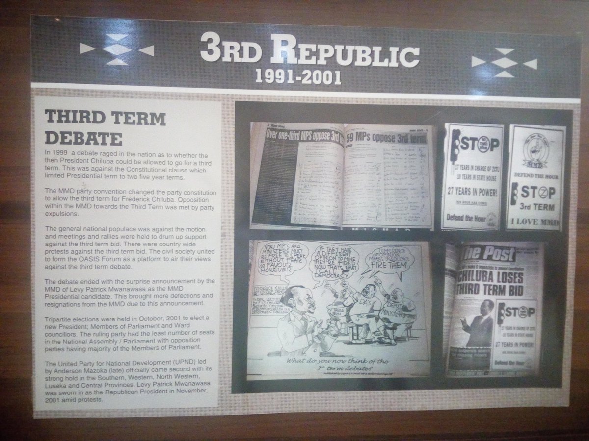 DenisOola's tweet photo. Names of Zambian MPs who opposed amendment of the constitution to scrap term limits is in their museum. I think this is what we call patriotism! https://t.co/l50uCmfIMA