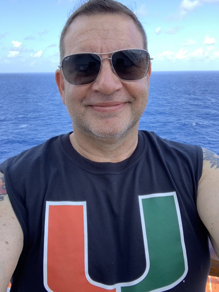 MikeOliviero's tweet photo. Even on this ship it’s gotta be #AllAboutTheU #GoCanes #BeatFSU #TheU #cc12 @MiamiHurricanes #SBKowesme2lunches #Letsdo3 @TheSoulbrother https://t.co/90WlTuO5vf
